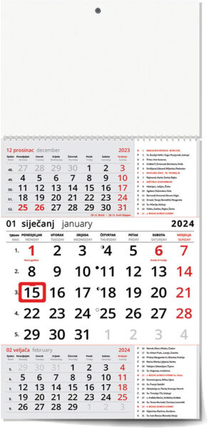 Kalendar 2025 poslovni - katolički